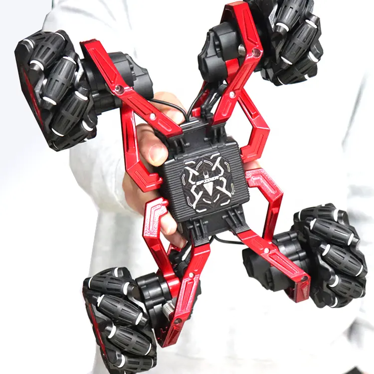 2.4G Assemble Remote Control Drift Car Mecanum-wheels Stunt RC Toys 4WD Spider Horizontal Monster Metal Body Toy Car
