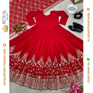 Vestido Georgette de imitación bellamente diseñado con Secuencia de trabajo Dupatta - Product Image 6