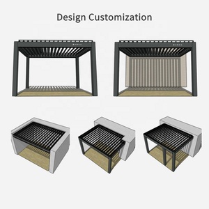 Pergola moderne en aluminium à lames orientables pour jardin extérieur, 3x3, 3x4, <span class=keywords><strong>4x3</strong></span>, 4x4, 4x5, 4x6, 6x3, 6x4, 6x5 m - Product Image 3