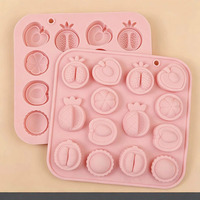 Moule en silicone à 14 cavités pour divers fruits, idéal pour la décoration de gâteaux et les créations DIY, moules à chocolat