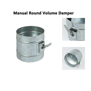 Ventilación galvanizado Manual de acero redondo ajustable Control de volumen de aire amortiguador de cuadrante - Product Image 2