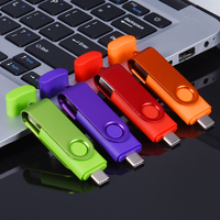 Clé USB haute vitesse 128 Go Type-C 3.0 Nouveau 64 Go 32 Go 16 Go 8 Go 4 Go Ordinateur mobile OTG Boîte en métal Interface rotative 2.0 USB