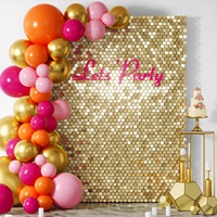 Panneau Mural Scintillant KLS pour Décoration de Fête d'Anniversaire Carrée, Décoration de Fond à Paillettes pour Mariages et Événements Festifs