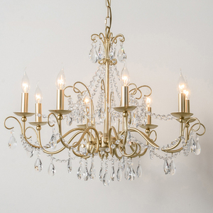 Candelabro de Cristal Cobre Vintage Estilo Clásico Americano de Lujo Francés para Restaurante Sala de Estar Hotel Dormitorio Lámparas Colgantes - Product Image 4