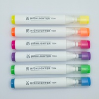Set Pena Marker Bestationery China Stationary Promo Logo Custom Tulisan Beraroma Pink Water Lucu Highlighter
