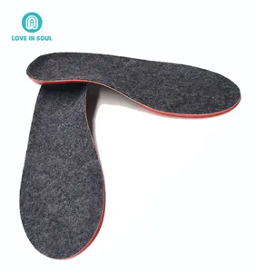 Customized Winter Wool Warm Insoles Shock Absorption Arch Support Orthotic Insole