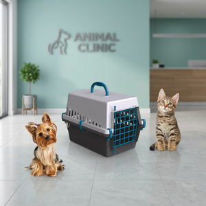 Transportín para Mascotas de Plástico Resistente Hecho en Italia, Ligero, para Animales Pequeños, con Diseño de Animales - Product Image 2