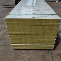 Carrelage simulé laine de roche panneau sandwich mur 80mm laine de roche Muur panneau sandwich laine de roche isolation métal structurel