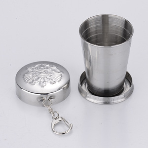 Gobelet pliable en acier inoxydable 304, verre à vin portable pour voyage, impression de logo personnalisée - Product Image 2