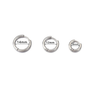 Pendientes de Aro de Acero Dorado Unisex, Joyería de Moda de Acero de Titanio, Origen Yiwu - Product Image 3