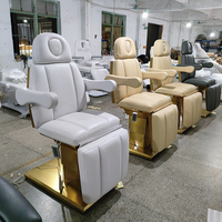 Lit de massage de salon de beauté moderne de luxe Table de spa pour la tête Chaise inclinable électrique pour l'extension des cils pour centre de beauté