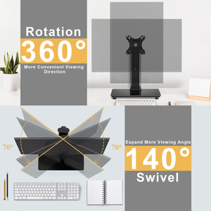 Máy tính duy nhất màn hình miễn phí-đứng bàn núi Riser, 32 inch TV đứng với xoay 360 xoay VESA cơ sở đứng - Product Image 5