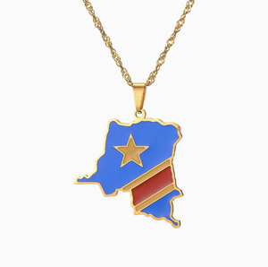 Collar de Acero Inoxidable Dorado de <span class=keywords><strong>Cabo</strong></span> <span class=keywords><strong>Verde</strong></span> para Hombre y Mujer, Estilo Étnico, Collar para Parejas, Accesorios Transfronterizos - Product Image 4