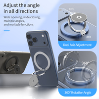Support de téléphone magnétique flexible JILIAN avec trou de vis 1/4, support de téléphone de bureau en aluminium anodisé, rotation à 360 degrés