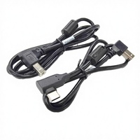 Câble d'imprimante USB B vers USB C à angle droit avec perles de ferrite, gaine en PVC et blindage tressé USB 2.0 de 1,8 m pour imprimante, scanner MIDI