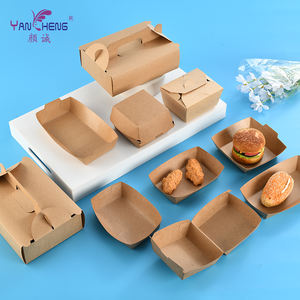 Bandeja de papel kraft reciclado desechable y plegable para aperitivos, plato para hot dogs con forma de barco, plato para barbacoa con brillantina - Product Image 4