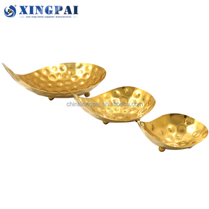 XINGPAI restauration fournitures en acier inoxydable martelé gâteau support assiette/mariage <span class=keywords><strong>plateau</strong></span> <span class=keywords><strong>de</strong></span> service assiette <span class=keywords><strong>de</strong></span> fruits pour buffet - Product Image 3