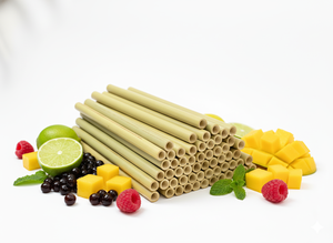 Unpackaged 2Cm Green Disposable Natural Green Bamboo <b>Drink</b> <b>Straw</b> <b>For</b> Party - Product Image 3