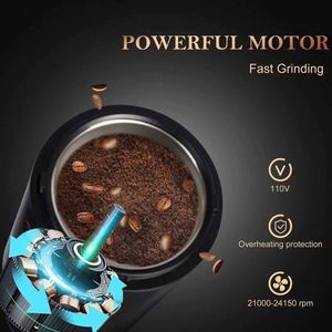 Mute Coffee Grinder Continuous Even Grinding Electric Spice Grinder Suitable for <b>Beans</b>, Spices, Pepper and Salt <b>Vanilla</b> Mini Cof - Product Image 3