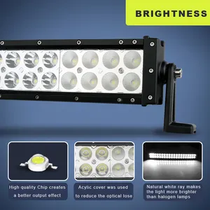 Tuff Plus-Offroad LED Gebogene Licht leiste, Wasserdicht, Autodach, LKW, 4 × 4, Off-Road, Einzel, Großhandel