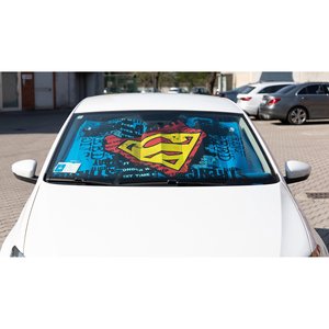 Parasole per auto Superman 130x70 cm supereroe DC Comics in movimento - Product Image 3