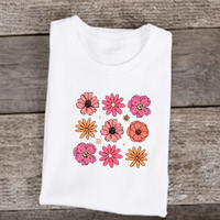 Transfert DTF en gros pour T-shirts : Motifs floraux imprimés par transfert thermique