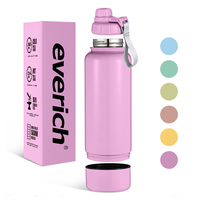 Bouteille d'eau isotherme classique moderne de 40 oz en acier inoxydable 304 avec support magnétique pour téléphone, sans BPA, isolation de 12 à 24 heures