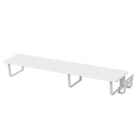Support pour moniteur de jeu de bureau à double écran NOUVEAU Métal Bois étendu avec support vertical pour ordinateur portable pour bureaux d'ordinateur