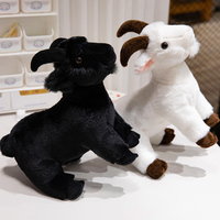 Animal en peluche de chèvre réaliste personnalisé 30/40cm noir/blanc en peluche de chèvre réaliste mouton en peluche ferme décor cadeaux pour les enfants