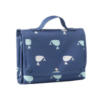 Cartoon-Print Multifunktionale Polyester Faltbare Wickeltasche Wasserdichte Handtasche Baby-Windel-Bett Rucksack