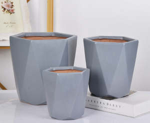 <span class=keywords><strong>Maceta</strong></span> de <span class=keywords><strong>gres</strong></span> con pintura a mano esmaltada de dos tonos personalizada con agujeros de drenaje para macetas de interior y <span class=keywords><strong>exterior</strong></span> - Product Image 2