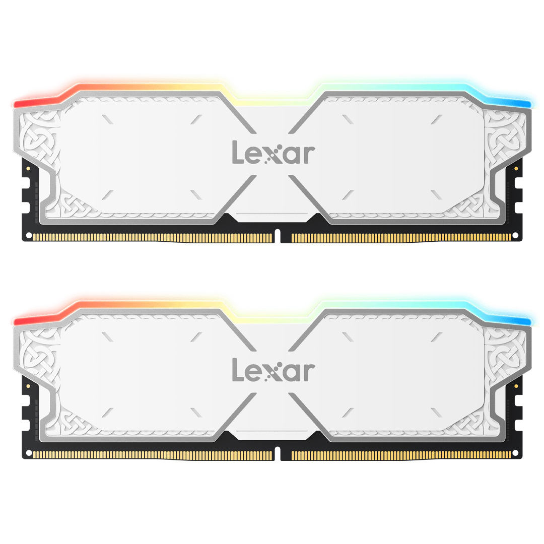 Lexar Thor Z Series RGB DDR5 RAM DDR5 32Go Kit (2x16Go) 6000 MHz, DRAM UDIMM 288-Pin PC Mémoire RAM de Bureau, Mémoire Ordinateur DDR5 Haute Performance pour Intel XMP 3.0/AMD Expo, 1.35V