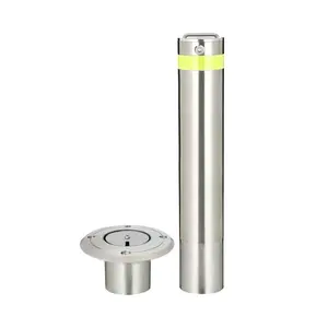 Temporary Road Bollards Outside Road Parking Parking Bollard With Chip Ss304 Removable Bollard