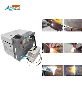 Mesin las laser serat genggam portabel, dengan roda untuk baja tahan karat karbon aluminium 1000W 1500W