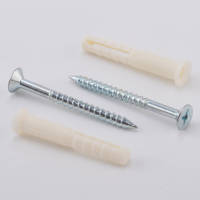 HAOFAN Bonne Vente Expansion Pvc 6*30Mm Vert Prise Murale Boulon Manchon Auto-Perçage Avec Vis En Plastique Ancrage