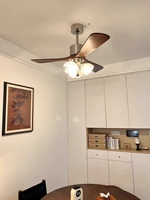 Ventilateur de plafond moderne de 28 pouces avec télécommande, LED, 3 pales en métal, abat-jour en forme de fleur pour salle à manger, salon intérieur