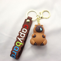 Mignon Capybara Rongeur Capybara Pvc Pendentif PVC Simulation Capybara Pvc Porte-clés Mignon avec Tortue Capibara Anime Porte-clés