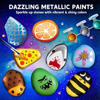 Kit de peinture rupestre-Kit de roche lumineuse dans le noir, arts et artisanat pour les enfants