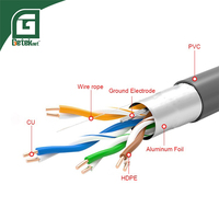 Cable de Red GETEKnet LAN UTP SFTP FTP F/UTP para Interiores y Exteriores CAT5e CAT6 100% Cobre 305M 1000FT 4 Pares CAT 5e 6