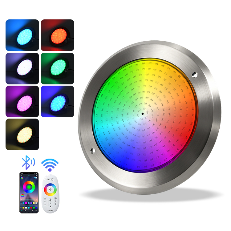 High Quality 316L Stainless Steel RGB LED Pool Lights Waterproof 12V IP68 Resin-Filled Underwater Lights for Swimming Pools