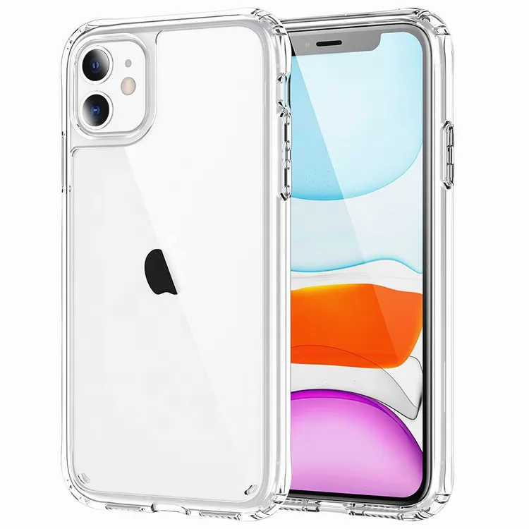 Pc Mobile Phone Cases Retail Package TPU PC Mobile Phone Case Clear Hard Back Cover Phone Case For IPhone 11 12 Mini Pro Max 7 8 Plus Xs Xr 6s 5 Se