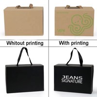 Boîtes d'emballage pour chaussures pour hommes et femmes Black Pink, en carton rigide, personnalisées, avec poignée en ruban