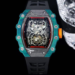 Reloj Mecánico Automático Deportivo de Fibra de Carbono de Alta Calidad, Diseño Rectangular, Estilo Hip Hop, de Lujo, Gran Venta 2101 - Product Image 2