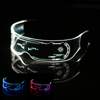 2025 nouveau LED visière lunettes futuriste éclairer lunettes lunettes lumineuses pour enfants adultes fournitures de fête