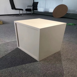 White Painted Nightstand <strong>Modern</strong> and Functional <strong>End</strong> <strong>Table</strong> with Double Drawers and Spacious Ample <strong>Storage</strong> - Product Image 5