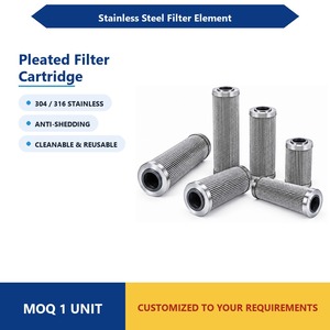 Cartucho de Filtro Plegado Sinterizado de Acero Inoxidable para Altas Temperaturas, para Filtración de Líquidos en Procesos Químicos - Product Image 2