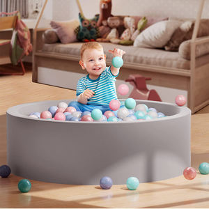 Fosses à balles rondes traitement enfants bébé <span class=keywords><strong>balle</strong></span> usine personnalisé <span class=keywords><strong>pas</strong></span> <span class=keywords><strong>cher</strong></span> prix intérieur logo personnalisé éponge intérieur jeu doux - Product Image 3