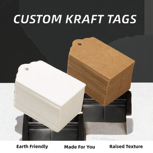 Bolsas de Papel Kraft con Relieve, Ecológicas, de Tamaño Personalizado, Etiquetas de Embalaje, Marcapáginas, Tarjetas de Agradecimiento con Impresión en Serigrafía - Product Image 2