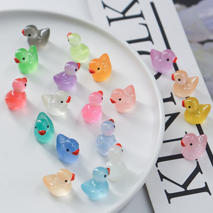 Trong suốt ba chiều nhựa đồ chơi vịt Phụ kiện cho DIY Thủ công mỹ nghệ nhà búp bê mặt hàng trang trí - Product Image 2