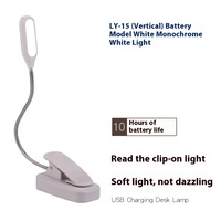 Lampe de bureau USB pliable à LED avec protection oculaire et abat-jour blanc pour étudiants, dortoir et salon